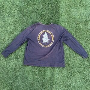 Columbia Men's XL Long Sleeve T-Shirt Black Tree Logo Crew Neck Outdoor